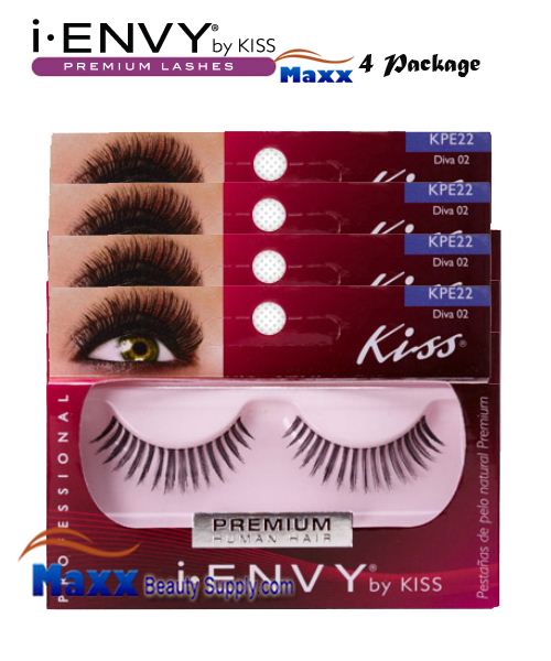 4 Package - Kiss i Envy Diva 02 Eyelashes - KPE22